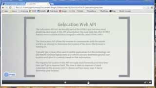 HTML Geolocation Web API