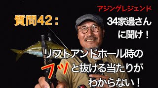 【アジング】質問 [ 42 ]：リフトアンドホール時のフッと抜ける当たりが解らない！【３４家邊に聞け！】