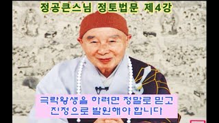 극락왕생을 하려면 진정으로 믿고 발원해야 합니다. 정토법문 제4강,정공큰스님 강설