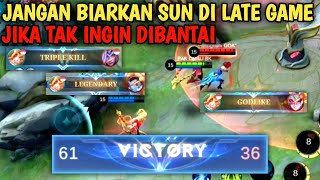 SUN DIBANTAI DI AWAL LATE GAME BALIK MEMBANTAI SAMPAI DYRROTH DAPAT COKLAT | BUILD SUN S34 |