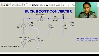 LTSpice Inverting Buck-Boost Converter Design | Simulation