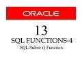 Oracle Database11g tutorials 13 || SQL substr function / SQL substring function