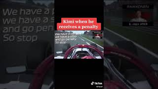 Kimi When He Receives A Penalty