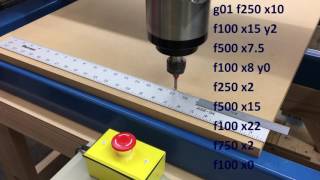 CNC Router build - Simple G code test - 10-23-16