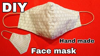 face mask hand made simple|หน้ากากอนามัยเย็บมือสำหรับคนไม่มีจักรเย็บผ้า.