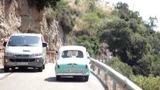 Goggomobil Limousine T 350 driving in the mountains