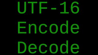 Base [7]: Unicode Conversions (part 2)