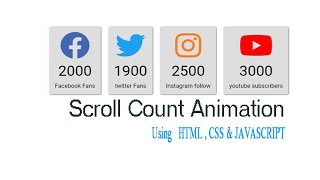 Scroll Count Animation Using HTML, CSS and JAVASCRIPT || Programmer Shipon
