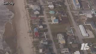 Aerial view of damage in Surf City