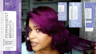 How I Bleach My Roots and Change Hair Color l ion Permanent Brights Radiant Orchid l Marylin Morales