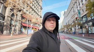 EERILY EMPTY market street San Francisco