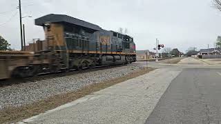 CSX L607-05 with Stacks Behind the ES44AH Solo and a Shave and Haircut Salute pulling Hard