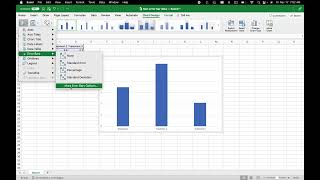 Adding Error Bars in MS Excel for Mac