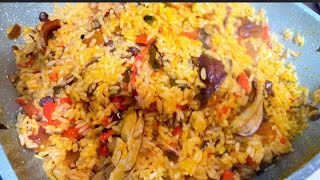 Concoction Jollof Rice With Palm Oil / For Lunch / Dinner #lunch#dinner#idea