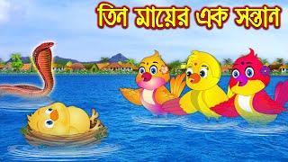 তিন মায়ের এক সন্তান | Tin Mayer Ak Sontan | Bangla Cartoon | Thakurmar Jhuli | Pakhir Golpo