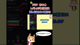 ソラナ（SOL）レバレッジ取引方法【先物】【Bybit】【バイビット】【取引所】【仮想通貨】 #shorts