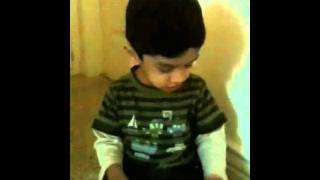 Aarav singing alphabet song