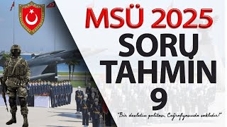 2025 MSÜ COĞRAFYA SORU TAHMİN-9