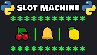 Let's code a beginners Python SLOT MACHINE 🎰