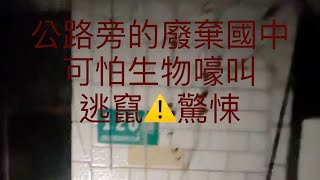 夜探廢棄學校⚠️神秘生物現身⚠️半夜進入古老村莊 踩到墳墓