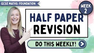 Half a GCSE Maths Paper Every Week | Week 2 (Foundation Edexcel Revision)
