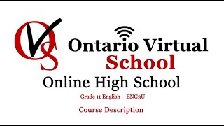 ENG3U - Grade 11 English - Ontario Virtual School - OVS