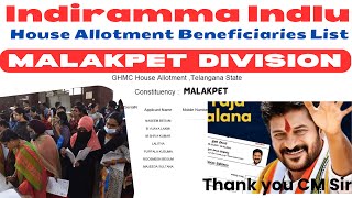 Indiramma Indlu Selected Candidates List Malakpet #indirammaindlu #jan2025 #governmentschemes #new