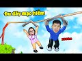 Đu dây mạo hiểm vượt thử thách cao trên 1000m, bqThanh Đu Vù Vù nhưng Ốc Sợ Độ Cao