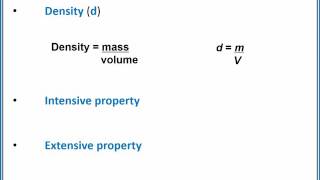 CHEMISTRY 101: Density