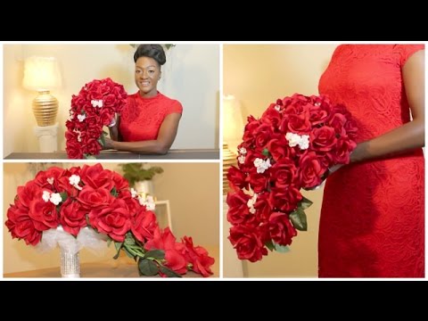 DIY: Rose Bridal Cascading Bouquet | Wedding | Waterfall | Teardrop Bouquet || Chanelle Novosey DIY: Rose Bridal Cascading Bouquet | Wedding | Waterfall | Teardrop Bouquet || Chanelle Novosey
