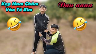 Troll Tụt Quần Kẹp Nam Châm Vào Tờ Rim Cười Rơi Nước Mắt | Nguyễn Kiên Vlog