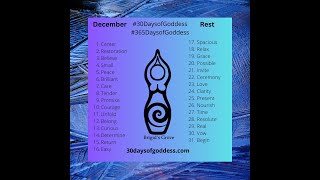 #30DaysofGoddess December Practice Update: Rest