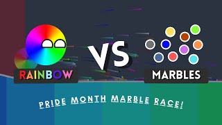 Rainbow vs Marbles! | Pride Month Marble Race