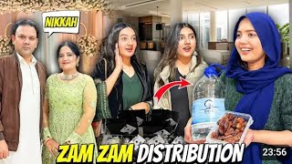 zam zam ke packing 🧳🧳 ho gi /Zim zam distribution /Fatima Fasil new volg