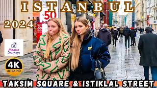 Exploring The Heart Of Istanbul 2024: Taksim Square \u0026 Istiklal Street Walking Tour, Foods \u0026 Markets