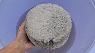 New video Reused cement dipping\u0026Crumbling in water