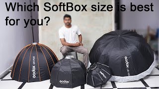 Which softbox size is best for you? 65 cm or 80 cm or 120 cm or 165 cm Softbox? Testing | HINDI