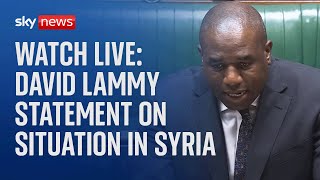 Foreign Secretary David Lammy gives statement on Syria in the Commons