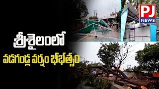 శ్రీశైలం భారీ వడగండ్ల వర్షం భీభత్సం || KARNOOL || PJ NEWS