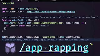 Rapping JavaScript source code over Wu-Tang Clan beat (Tearz) by Subliminal Spectrum