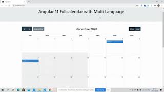 Angular FullCalendar with Multi Language