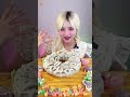 blonde hair mukbang wax candy