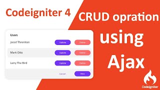 Mastering CRUD Operations with Ajax in CodeIgniter 4 | Ultimate Guide #1