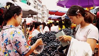 Have a Safe Trip Fruit and Veg Market in Yangon Myanmar