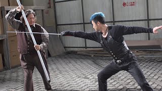 Classic Kung Fu Duel--Sammo Hung vs Jing Wu,stick vs long sword，Fatal Move 经典功夫对决,洪金宝vs吴京,长棍对长剑，夺帅