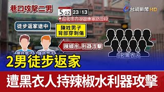 2男徒步返家 遭黑衣人持辣椒水利器攻擊