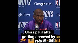 Chris Paul reaction to horrible foul calls by refs Game 4 vs Mavericks