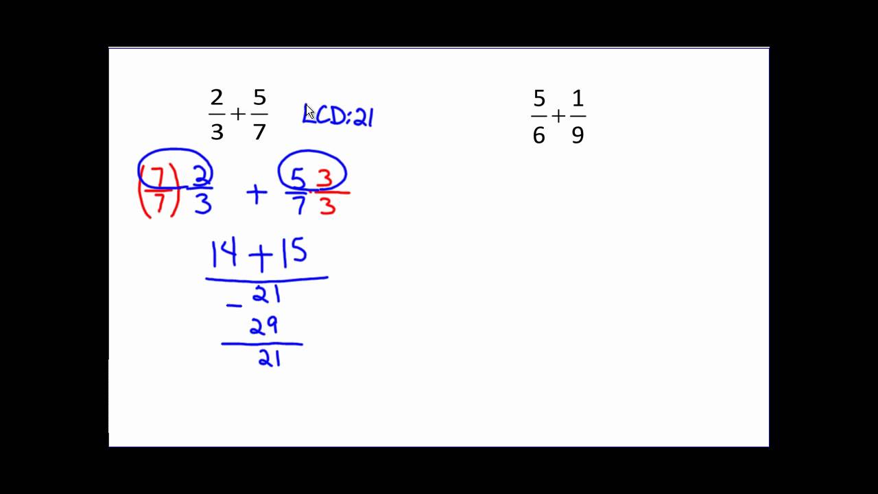 Adding Fractions Youtube