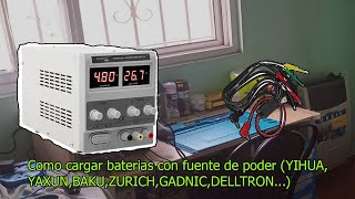 ¿Cómo cargar una batería de celular con fuente de poder (yaxun,baku,gadnic,yihua,etc...)?