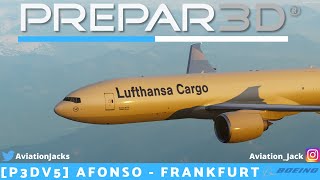 [P3Dv5] FULL FLIGHT | Afonso 🇧🇷 - Frankfurt 🇩🇪 | VATSIM | Lufthansa Cargo PMDG 777-F l DLH507 |